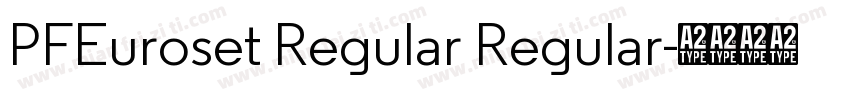 PFEuroset Regular Regular字体转换